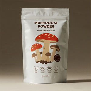 Sachets debout d'emballage de poudre de protéine instantanée organique d'extrait de café de qualité alimentaire recyclable personnalisé sac de poudre de champignon - Product Image 4