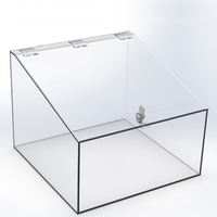Maßge schneiderte Acryl Candy Box Kiosk Getreide Getreide Nüsse Vorrats behälter Süßigkeiten Glas Bulk Trocken futter Kunststoff behälter mit Klappdeckel