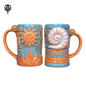 Taza de Cerámica Creativa Polinesia de 20 oz para Cócteles, Café o <span class=keywords><strong>Cerveza</strong></span>, Colorida y Personalizada con Tallado de <span class=keywords><strong>Sol</strong></span> y Océano, Venta al <span class=keywords><strong>por</strong></span> <span class=keywords><strong>Mayor</strong></span> - Product Image 3