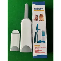 Brosse réutilisable de luxe pour enlever les poils d'animaux, rouleau électrostatique double face pour l'élimination des poils de chat, peigne pour salle de bain