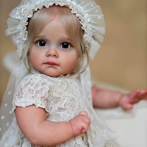 Muñeca de reencarnación de niña realista de 22 pulgadas con cuerpo suave, muñeca de imitación de bebé de vinilo. A las niñas les gustan las muñecas delicadas - Product Image 4