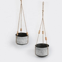 Pots à fleurs suspendus pour jardin avec poignée en corde, décoration murale suspendue, pot de fleurs, emballage/emballage cadeau