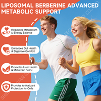 Compléments de berbérine liposomale à marque privée OEM, gommes sans sucre, soutien métabolique, antioxydant, santé intestinale, pour adultes (2)