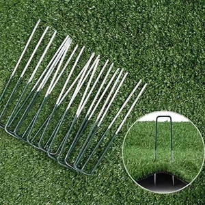 Piquets de jardin <span class=keywords><strong>en</strong></span> U, clous de fixation pour <span class=keywords><strong>gazon</strong></span>, goujons anti-rouille pour l'arrimage des mauvaises herbes - Product Image 5