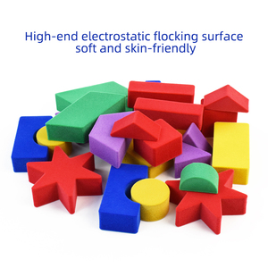 Hiện đại Montessori giáo dục <span class=keywords><strong>Stack</strong></span> Toy-25pcs cao su tự nhiên xây dựng lâu đài mô hình xây dựng khối thiết lập cho trẻ em - Product Image 2