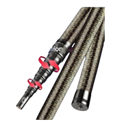 Tige de poteau télescopique renforcée de fibre de carbone personnalisée de haute qualité motif de Tube de plaque de carbone léger pour le sport
