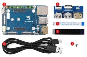 Mini Base Board A/B/<b>C</b> Development for Raspberry Pi Compute Module 4 (CM4) CM4-IO-BASE-A/B/<b>C</b> Raspberry Pi CM4 Compatible CM4-IO-B - Product Image 5