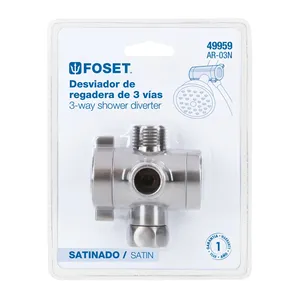 Master con 12 Unidades Desviador brazo de 3 vías, satén, Foset Riviera - Product Image 3