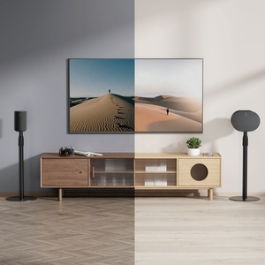 Paire de supports de sol pour haut-parleurs noirs réglables en hauteur pour Sonos Era 100 & 300 Audio - Product Image 4