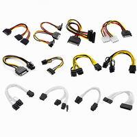 Kabel Splitter SATA 1 ke 2 Model 168 20cm untuk Adaptor Data PC, Kabel Daya Internal Khusus