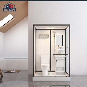 Set Bagno Modulare Prefabbricato Integrato Moderno Casa Box - Set Doccia <span class=keywords><strong>e</strong></span> WC Ecologico di Facile Installazione - Product Image 2