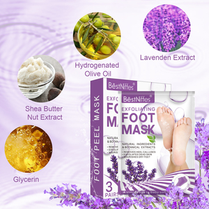 Mascarillas Hidratantes <span class=keywords><strong>para</strong></span> Pies BestNiffes al por Mayor, Mascarilla Exfoliante de Lavanda <span class=keywords><strong>para</strong></span> Pies con Piel Muerta, Entrega Rápida en 1-3 Días - Product Image 2