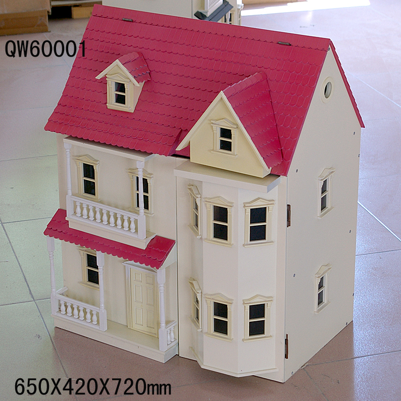 子供は大きな木の人形の家のミニチュア1:12スケールコテージ