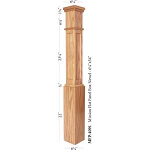 Barandilla de Madera de Roble Premium, <span class=keywords><strong>Estilo</strong></span> Rústico, Decorativa, <span class=keywords><strong>Estilo</strong></span> Granja, Postmoderna, Barandilla para Escaleras, Poste de Barandilla - Product Image 4