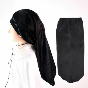 Nouveau bonnet en satin réversible à double couche, taille ajustable, style européen-américain pour femmes, couvre-tête de nuit, vert/rouge - Product Image 6