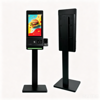 Kiosque de paiement avec écran tactile capacitif FHD, terminal de paiement en libre-service, kiosque de commande avec imprimante, scanner, support POS