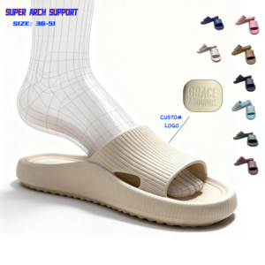TAILLE personnalisée 36-51 soutien de la voûte plantaire supérieure semelle épaisse EVA pantoufle nuage toboggan pour femmes hommes Chinelo Nuvem Claquettes Nuage Chanclas - Product Image 1