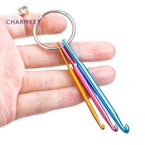 Charmkey 3 uds por juego Mini ganchos de ganchillo de aluminio 3mm 4mm 5mm llavero juego de ganchos de ganchillo - Product Image 6