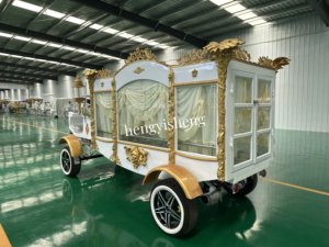 Nouveau 2026 – Cercueil funéraire électrique personnalisable de style européen moderne, type char funéraire à chevaux - Product Image 4