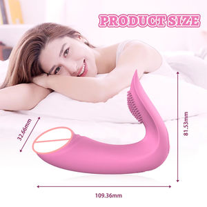 Draagbare Dubbele Vibrator Voor Vrouwen, Afstandsbediening G-Spot En Clitorale Stimulator, Oplaadbare Siliconen Seksspeeltje - Product Image 2