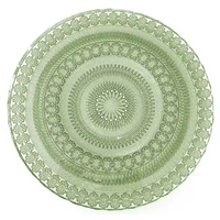 Vaisselle de haute qualité personnalisée non toxique, assiettes en verre à fleurs dorées en relief pour banquet de mariage