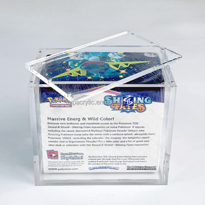 Boîte de booster <span class=keywords><strong>Pokémon</strong></span> en anglais SYP, étui en acrylique ultra-transparent, jeu de cartes à collectionner <span class=keywords><strong>Pokémon</strong></span> en anglais avec couvercle magnétique robuste, étui en acrylique - Product Image 2