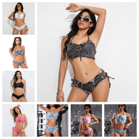 Bikini brésilien sexy en denim bleu, maillot de bain pour femmes, maillot de bain deux pièces, ensemble de bikini, maillot de bain, maillot de bain pour femme