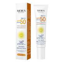 Crème solaire Moika Vitamine C SPF50 PA++++ Rafraîchissante 25g Blanchissante Protection UVV Contrôle du sébum Hydratante Légère