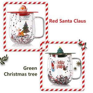 Рождественская посуда для питья, инструменты для кофе, изолированная чашка для воды из боросиликатного стекла, многоразовая термостойкая кофейная кружка для молочного чая - Product Image 5