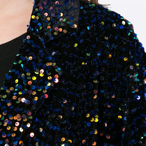 Venta al por mayor de alta calidad de la moda de las mujeres de encargo colorido de manga larga Casual Bling Sequin <span class=keywords><strong>Blazer</strong></span> Sequin Shiny - Product Image 5
