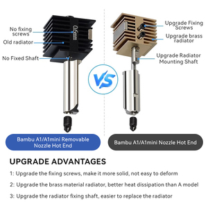 Colido bambu phòng thí nghiệm A1/A1 <span class=keywords><strong>Mini</strong></span> hotend Kit 0.4mm vòi phun Brass mới được nâng cấp tốc độ cao phiên bản <span class=keywords><strong>3D</strong></span> máy in - Product Image 3