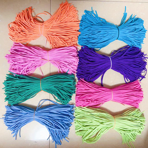 MYLULU Yiwu agente venta al por mayor hecho a mano Multi colores <span class=keywords><strong>cord</strong></span>ón elástico utilizado para aldaba bola lazos para el cabello hacer manualidades DIY - Product Image 3