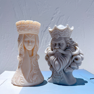 Chess King Queen Knight Rook Candle Mold Soy Wax Home Decor Chess Statue Silicone Mold <b>Resin</b> Figurine Silicone <b>Mould</b> - Product Image 6