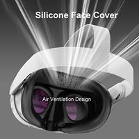 Kit d'accessoires pour casque de réalité virtuelle tout-en-un, étui transparent, anti-poussière, couverture de confidentialité portable, coussin facial en silicone pour manette de jeu