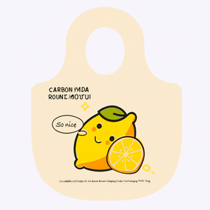 Cute Cartoon Lemon Design Round Mouth Tote Bag For Bread Dessert Shopping Sushi Cake Fruit Packaging - Product Image 2