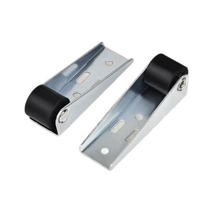 Directional Brakeless Extended <b>Bracket</b> Nylon Casters For Door Window Rollers Silver Zinc Alloy Industrial Design - Product Image 1