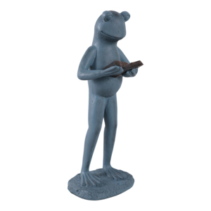 Statua di Rana con Libro per Decorazione Giardino, Ornamento Fantasioso da Esterno per Patio e Cortile - Product Image 2