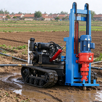Pileuse hydraulique automotrice 7-15 km/h pour poteaux électriques et photovoltaïques, machine de creusement de tranchées
