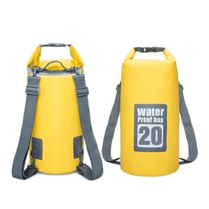 Bolsa de almacenamiento portátil de PVC para kayak al aire libre de 20L, bolsa seca impermeable para natación a la deriva