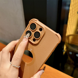 เคสโทรศัพท์มือถือ TPU แบบนิ่มมีรูโลโก้สำหรับ <span class=keywords><strong>iPhone</strong></span> <span class=keywords><strong>11</strong></span>, 12, 13, 14, 15พร้อมฟิล์มกันกระแทกสี่มุม - Product Image 3