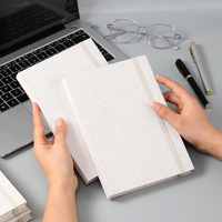 Organiseur de planification A3 avec logo personnalisé, couverture en lin, journal de bureau, reliure cousue, 80 feuilles, vente en gros, cadeau promotionnel