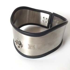 Metall Bondage Sklavenhalsband Lustiges Sexspielzeug Abschließbares Halskorsett Fesseln Edelstahl BDSM Halsbänder Erotische Sexprodukte für Erwachsene - Product Image 2