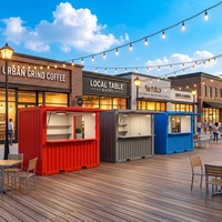 Contenedor Comercial Creativo para Exteriores, Quiosco Móvil para Celebridades de Internet, Casa Contenedor para Zonas Turísticas, Cafetería y Tienda de Snacks