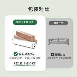 Modular Sponge <b>Sofa</b> <b>Set</b> Grey Square Living Room Couch With Flax Fabric And Soft Filling For Modern Home Use - Product Image 4