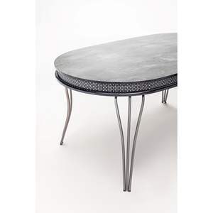 Juego de Mesa de Comedor Ovalado Moderno y Minimalista de 6 Piezas con Patas de Hierro, Muebles Duraderos para el Hogar - Product Image 5