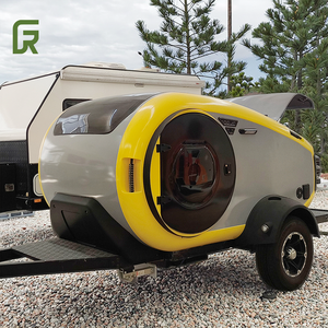 Remolque de viaje en forma de lágrima de fibra de vidrio personalizable Mini furgoneta para acampar al aire libre RV a la venta para aventuras todoterreno y viajes - Product Image 2
