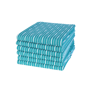 Rapid Dry Reusable 100% Cotton Embroidered Sky Blue Kitchen <strong>Towels</strong> <strong>Affordable</strong> Durable Pack of Three Perfect for Modern Kitchens - Product Image 1
