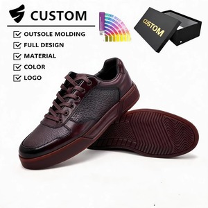 Chaussures habillées pour hommes faites à la main de qualité supérieure, chaussures pour hommes de style rétro skate, cuir véritable - Product Image 1