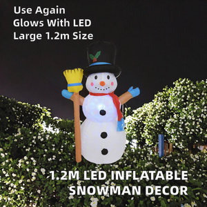 IMooo Innovation Factory Price 1.2M LED <b>Christmas</b> Inflatable Snowman Funny <b>Prop</b> Garden Night Luminous Decoration Courtyard - Product Image 2