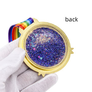 6.8cm Orange Basketball Medal Awards Souvenir Round Large Personnaliser Logo Marque Rubans <span class=keywords><strong>Poids</strong></span> Lourd Sport Champion Médaille - Product Image 6